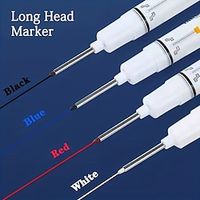 5pcsset Extended Nib 20MM Red Black Blue White Green Ink Long Head Markers Bathroom Woodworking Decoration Metal Plastic Wood Multi-functional Write Deep Hole Marker Pens Lightinthebox - thumbnail