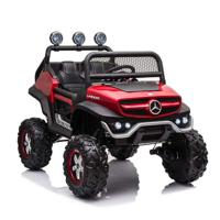 Megastar Ride On 12 V Licensed Mercedes Benz Juniors Unimog 2 Seater Electric Car - Red (UAE Delivery Only)