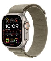 Apple Watch Ultra 2, 49mm, GPS + Cellular, Titanium Case with Olive Alpine Loop - Large