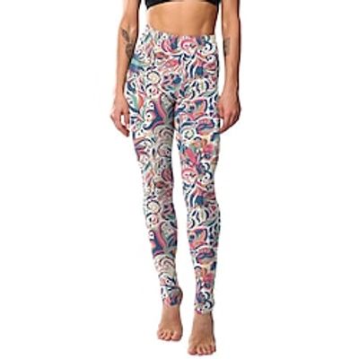 Women's Paisley Leggings Full Length Active Fashion Outdoor Daily tie-dye large flower Big chrysanthemum on white background S/XL Fall Winter miniinthebox Women's Paisley Leggings Full Length Active Fashion Outdoor Daily tie-dye large flower Big chrysanthemum on white background S/XL Fall Winter miniinthebox