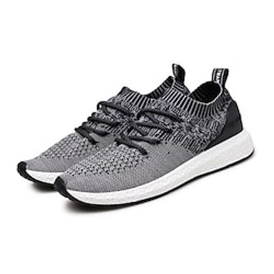 Men's Basketball Shoes Sneakers Casual Classic Outdoor Daily Elastic Fabric Tissage Volant Black Grey Black and White Black Spring Summer miniinthebox