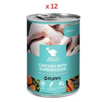 Billy & Margot Puppy Chicken With Superfoods Wet Food Can 395g Pack Of 12 (UAE Delivery Only)