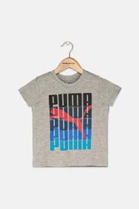 Toddler Girls Short Sleeve Screen Tee  Light Grey Heather