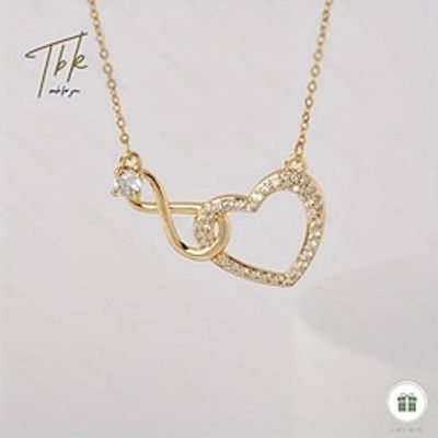 Necklace Zircon Chrome Gold Women's Fashion Sweet Classic Heart Lovely Wedding Geometric Necklace For Wedding Party Valentine's Day Lightinthebox