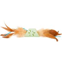 Smartykat® Flutter Roller™ Rolling Wheelie With Feathers & Ribbon Cat Chase Toy