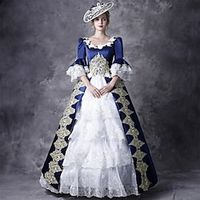 Princess Shakespeare Gentlewoman Rococo Victorian Vintage Inspired Medieval Dress Party Costume Prom Dress Women's Girls' Costume Vintage Cosplay Performance Party Evening Party 3/4-Length Sleeve miniinthebox - thumbnail