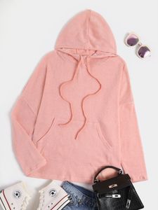 Pocket Design Drawstring Long Sleeves Hoodie