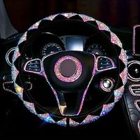 Luxury Crystal Colorful Rhinestone Car Steering Wheel Cover Universal 15 inch Anti-Slip Bling Car Steering Wheel Protector Car Accessories miniinthebox - thumbnail