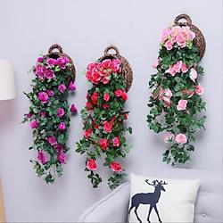 Enhance Your Wall Décor with the Delicate Beauty of a 19-Head Artificial Rose Vine - Perfect for Adding a Touch of Romance and Elegance to Any Room or Event Lightinthebox