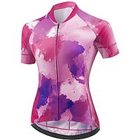 21Grams Women's Short Sleeve Cycling Jersey Summer Spandex Purple Graffiti Bike Top Mountain Bike MTB Road Bike Cycling Quick Dry Moisture Wicking Sports Clothing Apparel  Stretchy  Athleisure Lightinthebox - thumbnail