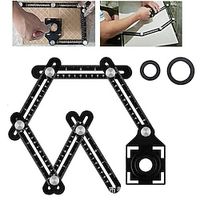 Angleizer Template Tool 6 Sides, Aluminium Alloy Angle Template Multi Angle Ruler, Multi-Function Ruler, Angle Measuring Tool, with Tile Positioning Aperture Ruler Lightinthebox - thumbnail