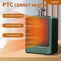 Small Heater With Heating And Fan Modes 1000W Energy Saving Retro Classic Heater Two Heat Gear Adjustment Timing Adjustment Suitable For Office Home Warming Holiday Gifts Gifts miniinthebox - thumbnail