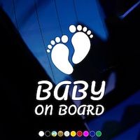 2Pcs Baby on Board Car Sticker Car Body Decoration Car Accessories Vinyl Decal Lightinthebox - thumbnail