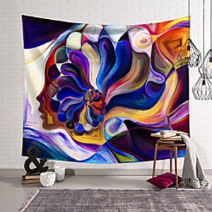 Oil Painting Style Wall Tapestry Art Decor Blanket Curtain Hanging Home Bedroom Living Room Decoration Polyester Abstract Woman miniinthebox