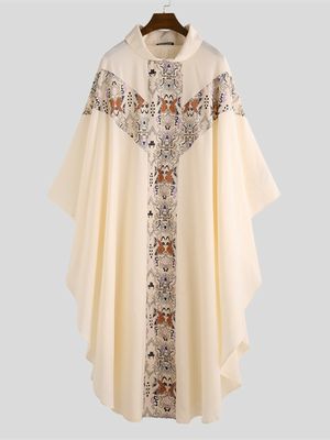 INCERUN Men Kaftan Style Thin Tribal Print Midi Cloak Cape Coat INCERUN Men Kaftan Style Thin Tribal Print Midi Cloak Cape Coat