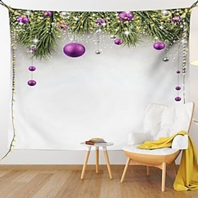 Christmas Holiday Party Wall Tapestry Art Decor Blanket Curtain Picnic Tablecloth Hanging Home Bedroom Living Room Dorm Decoration Gift Ball Polyester Lightinthebox