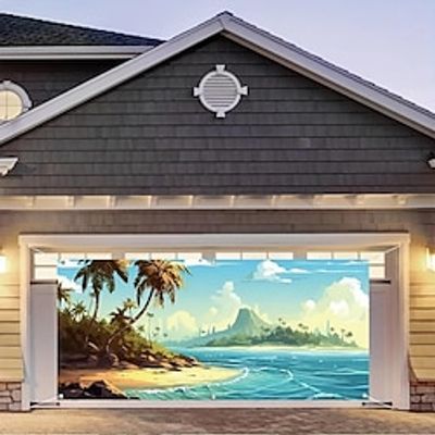 Landscape Beach Outdoor Garage Door Cover Banner Beautiful Large Backdrop Decoration for Outdoor Garage Door Home Wall Decorations Event Party Parade Lightinthebox Landscape Beach Outdoor Garage Door Cover Banner Beautiful Large Backdrop Decoration for Outdoor Garage Door Home Wall Decorations Event Party Parade Lightinthebox