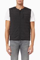 Padded Gilet in Woven Nylon - thumbnail