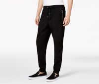 Mens Moto Knit Jogger Pants  Black - thumbnail