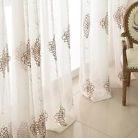 One Panel KEuropean Style High-End Embroidered Window Screen Living Room Bedroom Dining Room Semi Transparent Screen Curtain Lightinthebox