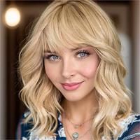 Auburn Brown Black Pink Blonde Short Blonde Bob Wigs for Women,Synthetic Wavy Curly Hair Wig with Bangs for Daily Lightinthebox