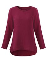 Brief Solid Color Women Casual Blouses