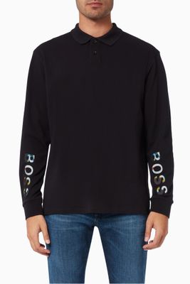 Boss Digitize Polo Shirt in Cotton Piquet Boss Digitize Polo Shirt in Cotton Piquet
