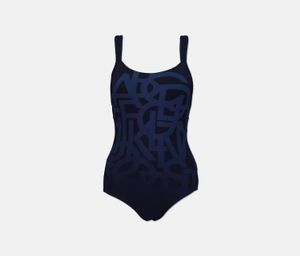 Womens Glam One Piece Swimsuit  Navy
