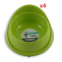 M-PETS Melamine Single Fashion Bowl Green 450ml (Pack of 4)