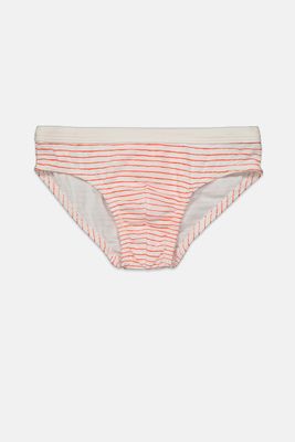 Kids Boys Stripes Pull On Brief  Off White/Orange