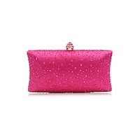 Women's Clutch Evening Bag Evening Bag Polyester Alloy Party Holiday Rhinestone Solid Color Silver Black Light Pink Lightinthebox