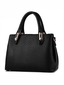 Cross Embossed Big Capacity Shoulder Bag