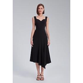 Asymmetric Sweetheart Neckline Dress