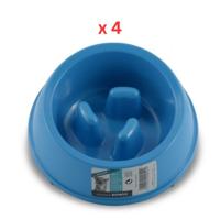 M-PETS Melamine High Back Slow Down Bowl Blue 250ml (Pack of 4) M-PETS Melamine High Back Slow Down Bowl Blue 250ml (Pack of 4)