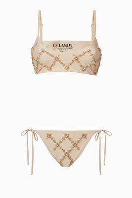 Mary Beth Bikini Set in Sustainable Lycra & Swarovski Crystals