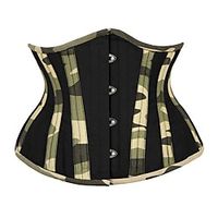 Corset Women's Normal Polyester / Cotton Blend Camouflage Shapewear Underbust Corset Buckle Army Green S miniinthebox - thumbnail