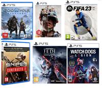 Playstation 5 Games Bundle Offer (God OF War Ragnarok +Call of Duty Black Ops Cold War +FIFA 23 +Sniper: Ghost Warrior Contracts 2 - Elite Edition +Star Wars Jedi- Fallen Order +Watch Dogs Legion) -PS5