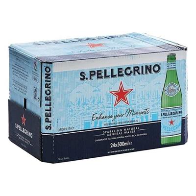 San Pellegrino Sparkling Natural Mineral Water Glass 500Ml (Pack Of 24)