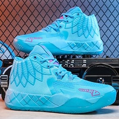 Men's Sneakers Comfort Shoes Running Basketball Sporty Athletic PU Slip Resistant Shock Absorbing Lace-up Black Blue Purple Fall Lightinthebox