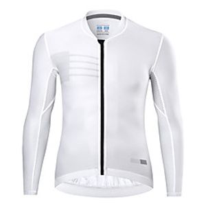 21Grams Men's Long Sleeve Cycling Jersey Spandex Green Sky Blue Royal Blue Stripes Bike Top Mountain Bike MTB Road Bike Cycling Quick Dry Moisture Wicking Sports Clothing Apparel  Athleisure Lightinthebox