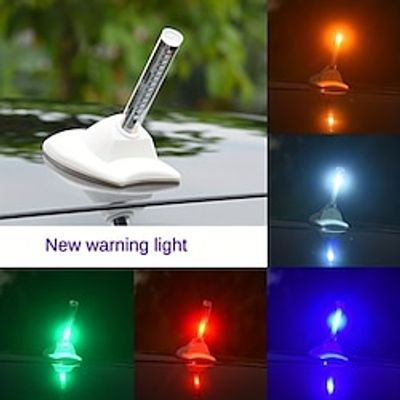 13 LEDs Solar-Powered Car Anti-Collision Warning Flashing Lights Shark Fin Aerial Strobe Light -Enhance Safety Visibility With Bright Flashing Lights Lightinthebox