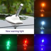 13 LEDs Solar-Powered Car Anti-Collision Warning Flashing Lights Shark Fin Aerial Strobe Light -Enhance Safety Visibility With Bright Flashing Lights miniinthebox