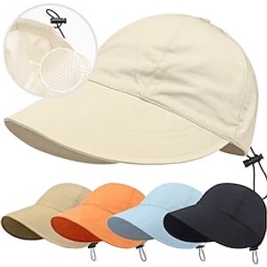 Sunshade Hat Women'S Summer Korean Version Drawstring Lightweight Sunscreen Hat With Small Face Foldable Quick-Drying Hat miniinthebox