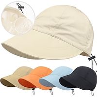 Sunshade Hat Women'S Summer Korean Version Drawstring Lightweight Sunscreen Hat With Small Face Foldable Quick-Drying Hat miniinthebox - thumbnail