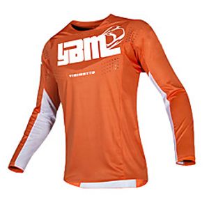 CAWANFLY Men's Long Sleeve Cycling Jersey Summer Orange Bike Top Mountain Bike MTB Road Bike Cycling Quick Dry Breathable Sports Clothing Apparel  Micro-elastic Lightinthebox