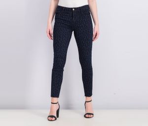 Womens Animal Print Jeans  Indigo Leopard