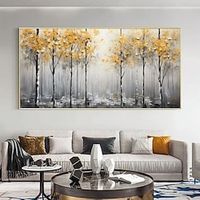 Handmade Oil Painting Canvas Wall Art Decoration Modern Abstract Knife Drawing Spinney for Home Decor Rolled Frameless Unstretched Painting Lightinthebox