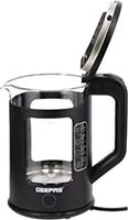 Double Layer Glass Kettle, 1.7 Ltr Capacity, Auto Shutoff & Boil-Dry Protection Cordless With Blue LED Light 360 Degree Cordless Base, Black, GK38049