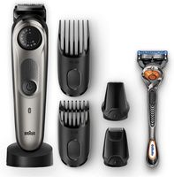 Braun Beard Trimmer & Hair Clipper, Black/Grey, BT 7040