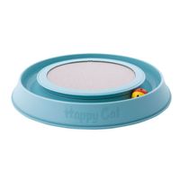 Georplast Happy Cat Cardboard Scratcher + Toy - Blue (Pack Of 2)